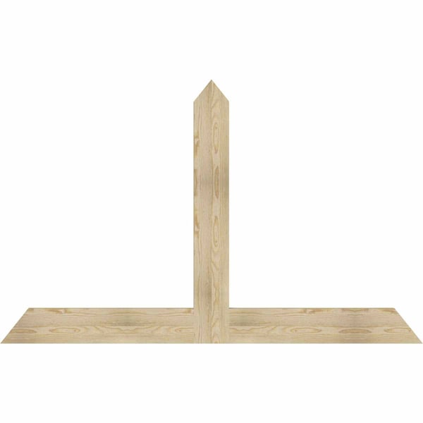 Ekena Millwork Portland Rough Sawn Timber Gable Bracket, Douglas Fir, 72"W x 45"H x 2"D x 6"F, 15/12 Pitch GBW072X45X0206POR00RDF - main